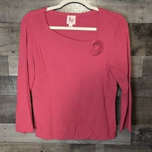 vintage hot pink sweater top